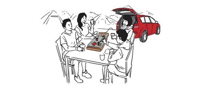 ホットプレート蔦屋電気×三菱自動車「電気キャンプ」を提案